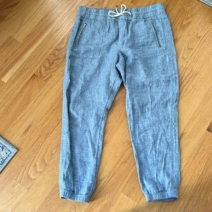 Athleta Cabo Linen Jogger in Chambray Blue Size 14